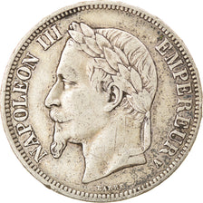 Moneta, Francia, Napoleon III, Napoléon III, 5 Francs, 1867, Paris, MB+