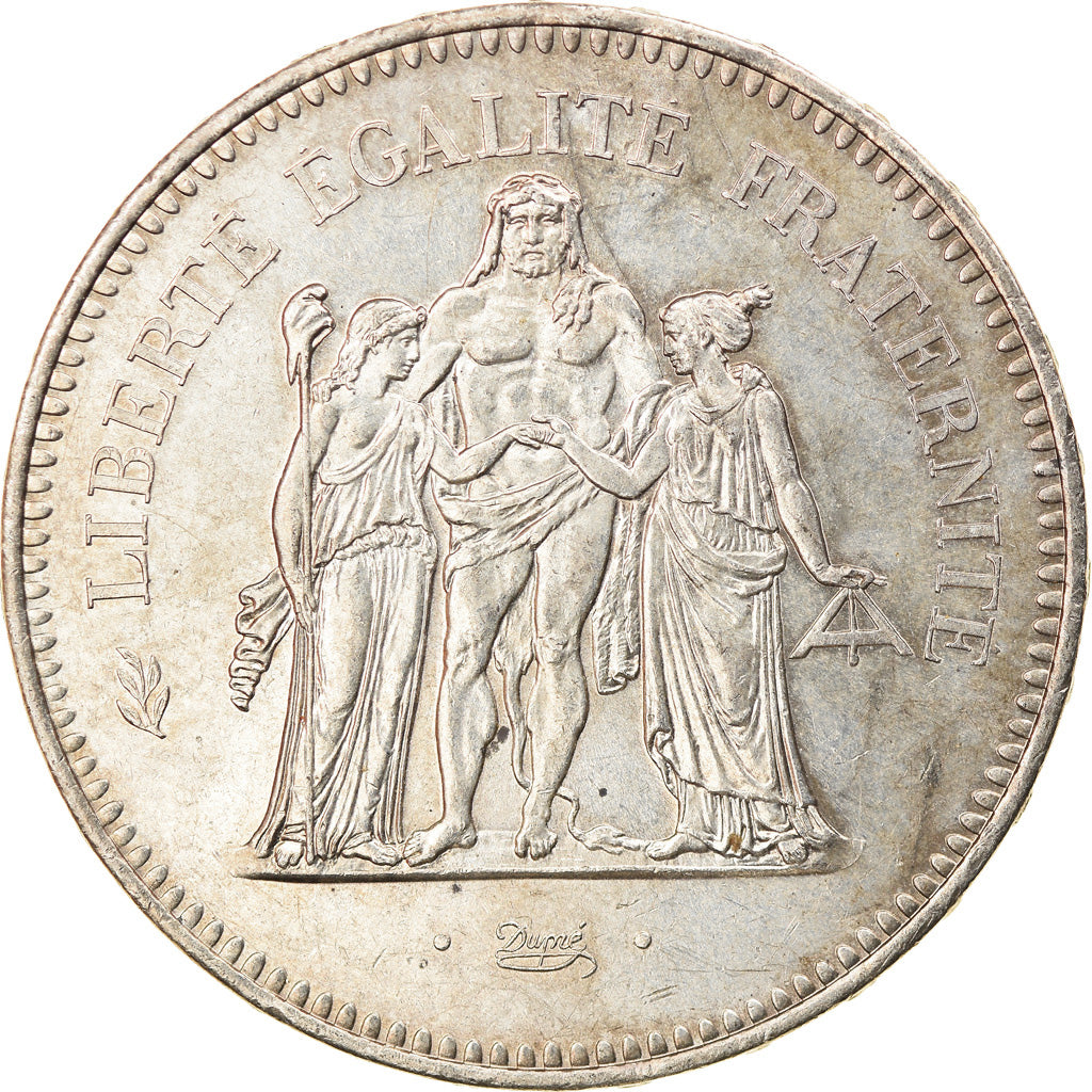 Coin, France, Hercule, 50 Francs, 1978, Paris, AU(55-58), Silver, KM:941.1