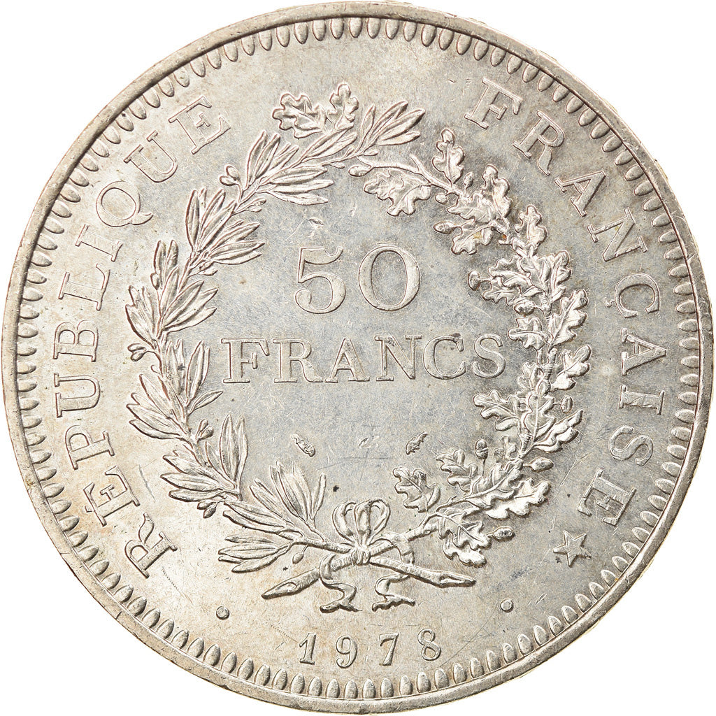 Coin, France, Hercule, 50 Francs, 1978, Paris, AU(55-58), Silver, KM:941.1