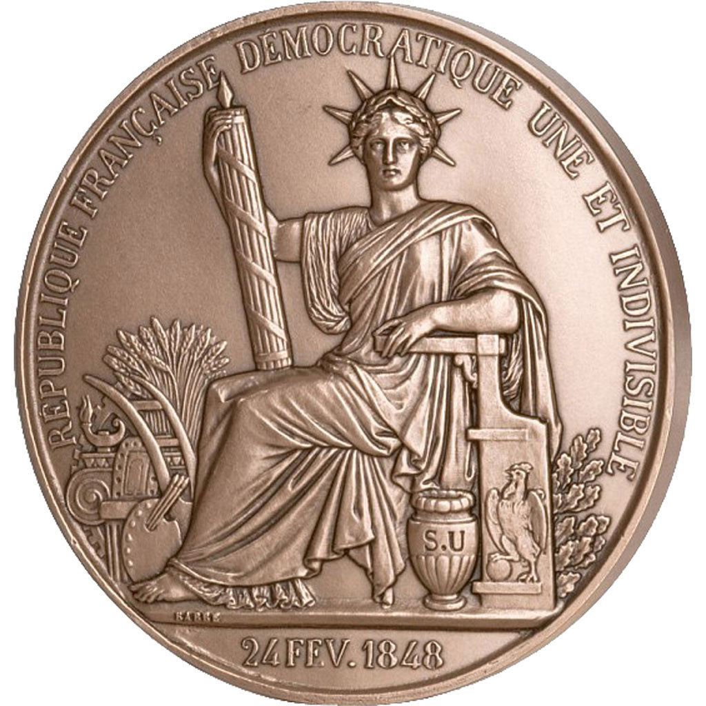 France, Medal, The Fifth Republic, History, Barre, MS(65-70), Bronze