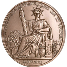 Francja, Medal, Piąta Republika, Historia, Barre, MS(65-70), Bronze