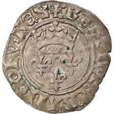 Moeda, França, Charles VI, Gros, Tours, EF(40-45), Lingote, Duplessy:387