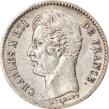 Coin, France, Charles X, 1/4 Franc, 1830, Paris, AU(50-53), Silver, KM:722.1