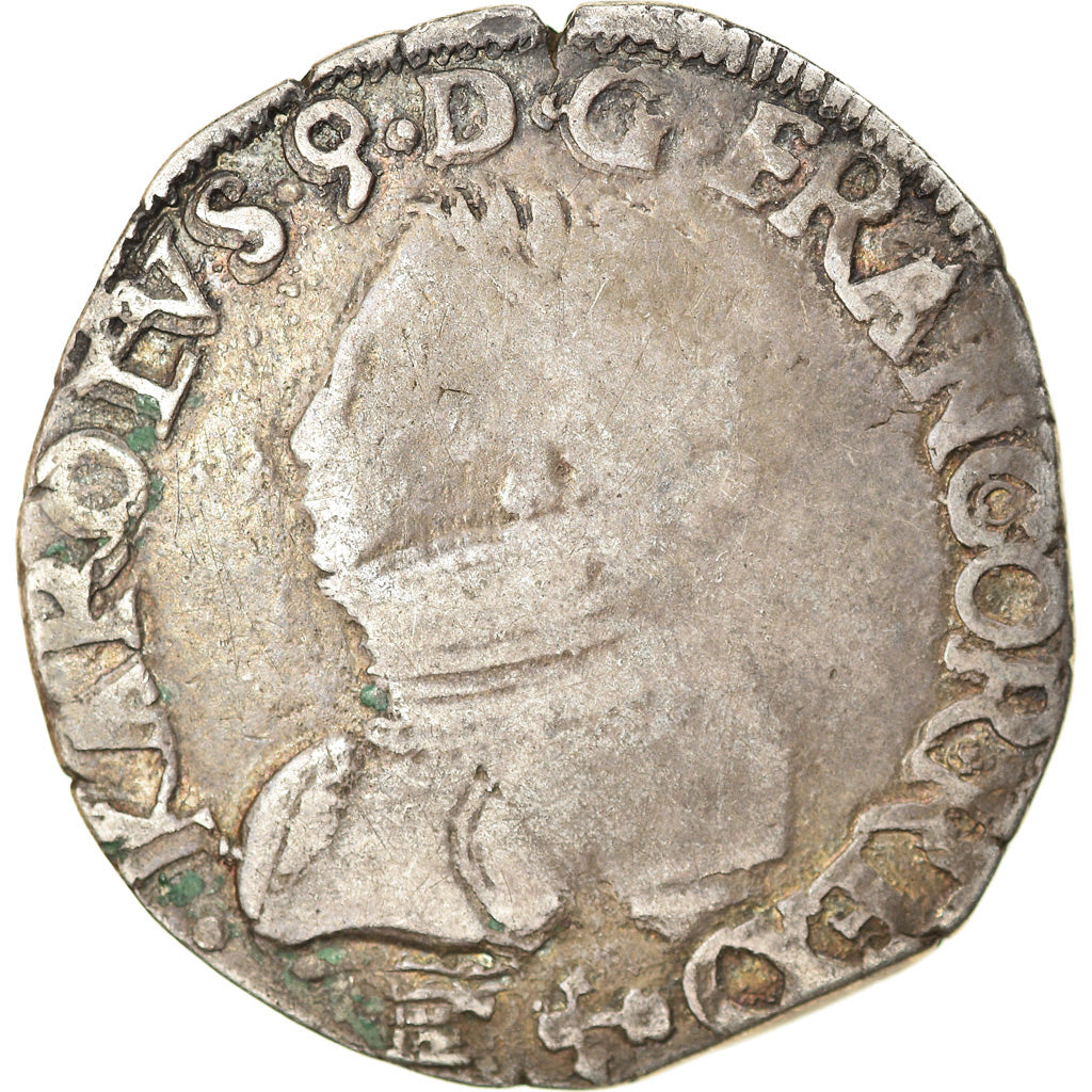 Moneda, Francia, Charles IX, Teston, 1569, Bayonne, BC+, Plata, Sombart:4610
