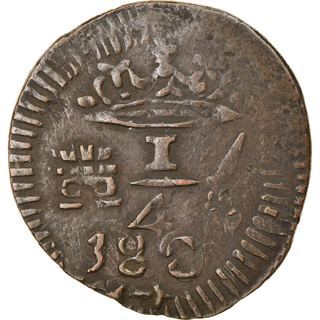 Coin, Colombia, 1/4 Réal, 1820, Santa Marta, EF(40-45), Copper, KM:B4