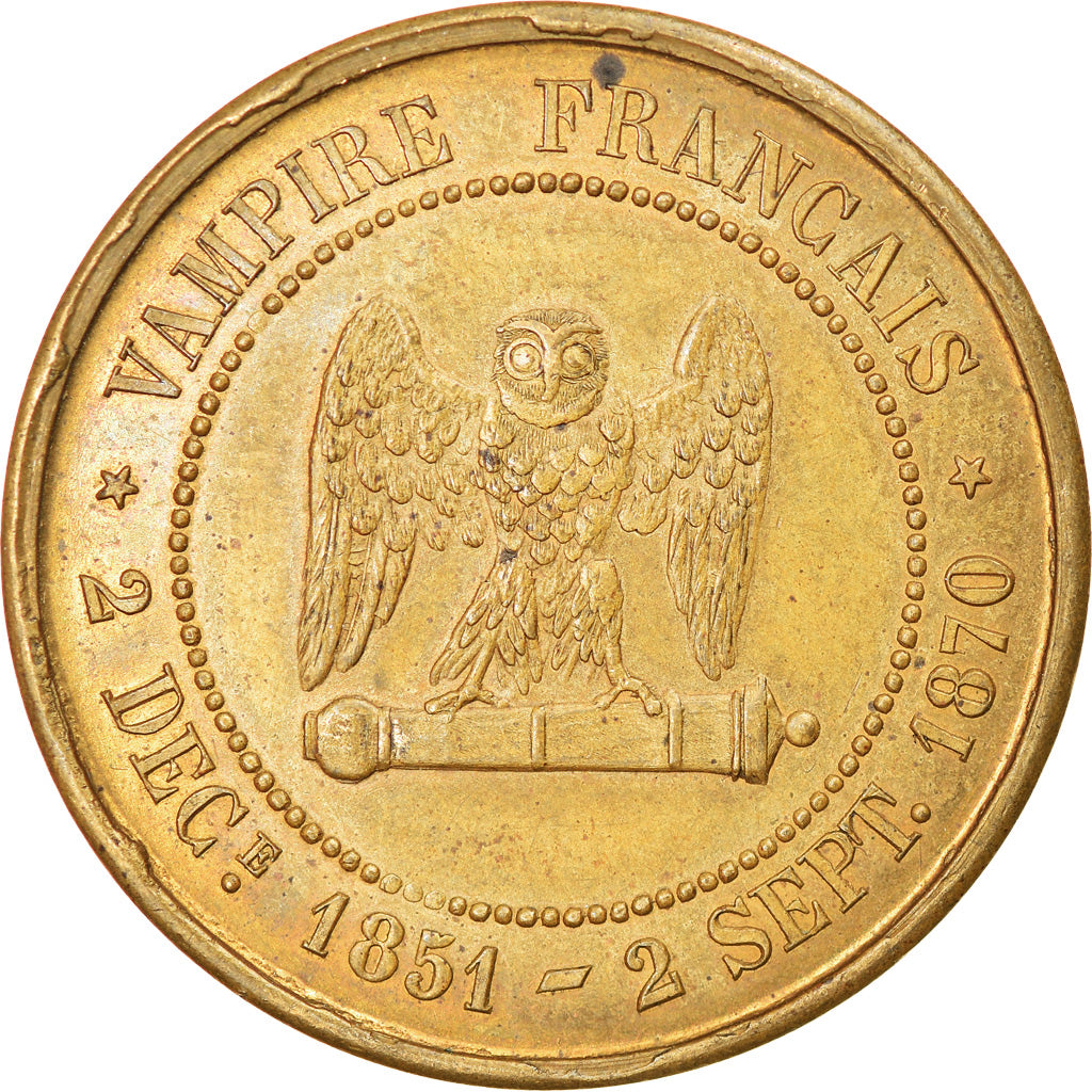 Coin, France, Napoleon III, 5 Centimes, 1871, Paris, Satirique, AU(55-58)