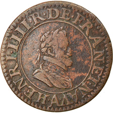 Moneda, Francia, Henri IV, Double Tournois, 1603, Paris, MBC, Cobre, CGKL:222