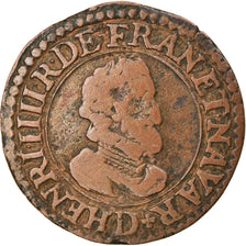 Münze, Frankreich, Henri IV, Double Tournois, 1610, Lyon, S, Kupfer, CGKL:204