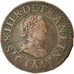 Moneta, Francia, Louis XIII, Double Tournois, 1616, Paris, MB+, Rame, CGKL:386