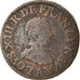 Coin, France, Louis XIII, Double Tournois, 1612, Paris, VF(20-25), Copper