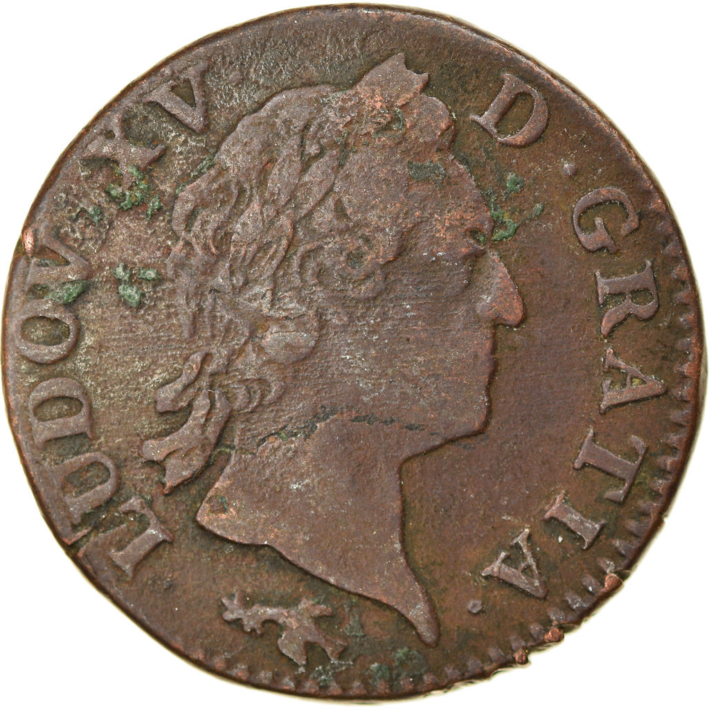 Münze, Frankreich, Louis XV, Sol à la vieille tête, Sol, 1771, Besan, S+