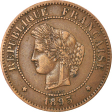 Monnaie, France, Cérès, 5 Centimes, 1893, Paris, TTB, Bronze, Gadoury:157a