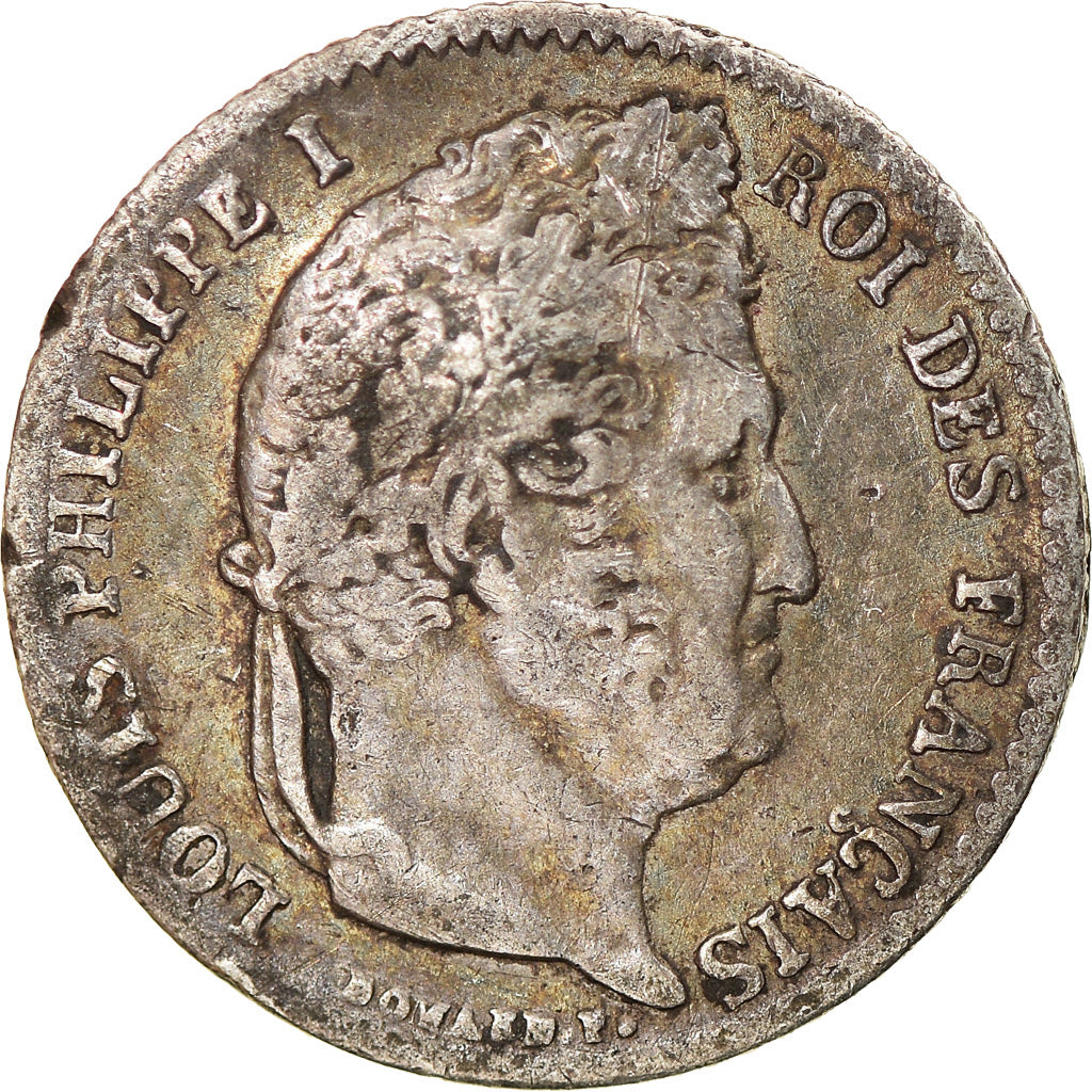 Münze, Frankreich, Louis-Philippe, 1/4 Franc, 1836, Strasbourg, S+, Silber