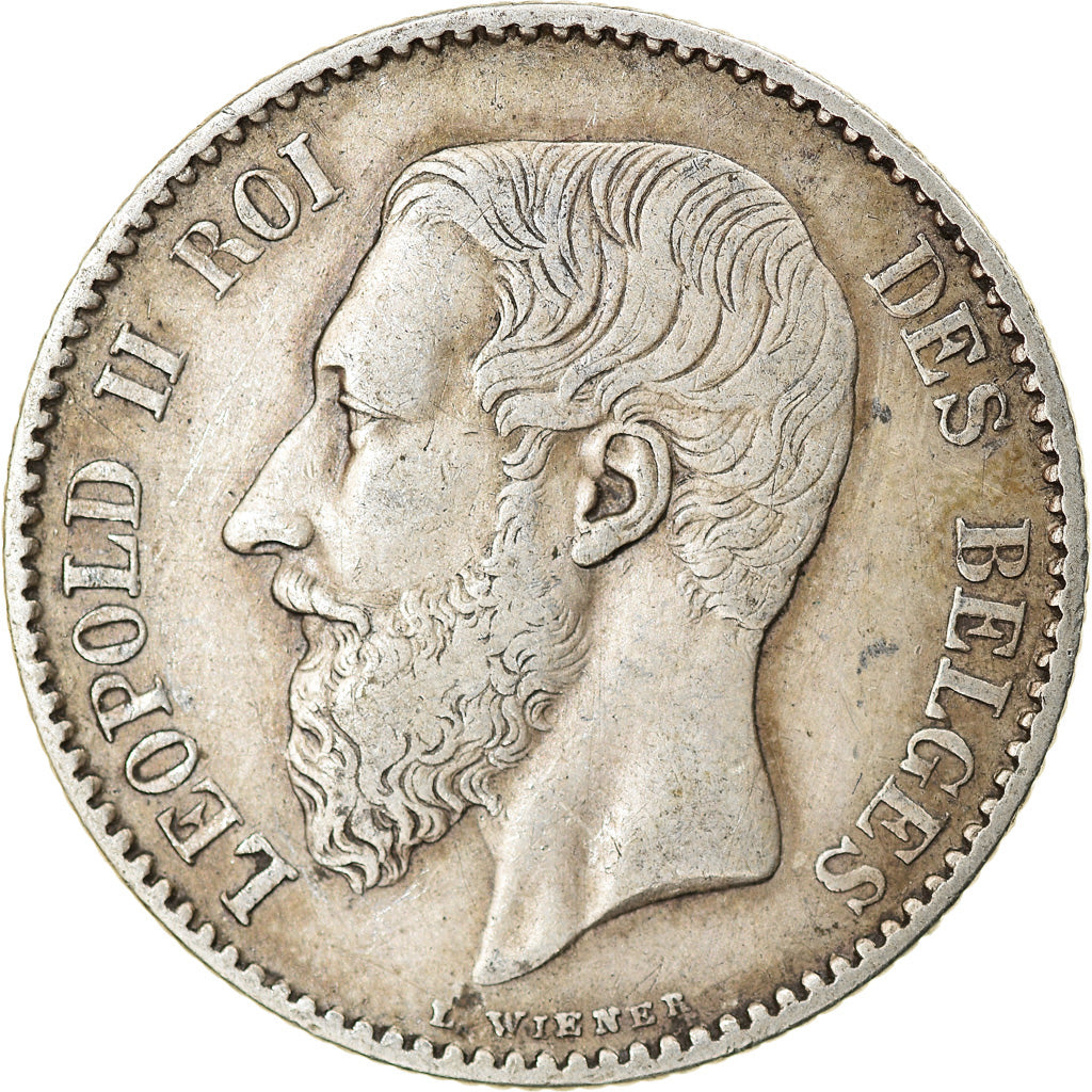 Coin, Belgium, Leopold II, Franc, 1886, EF(40-45), Silver, KM:28.1