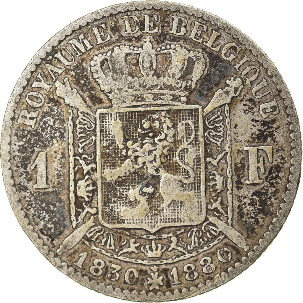 Coin, Belgium, Leopold II, Franc, 1880, VF(20-25), Silver, KM:38