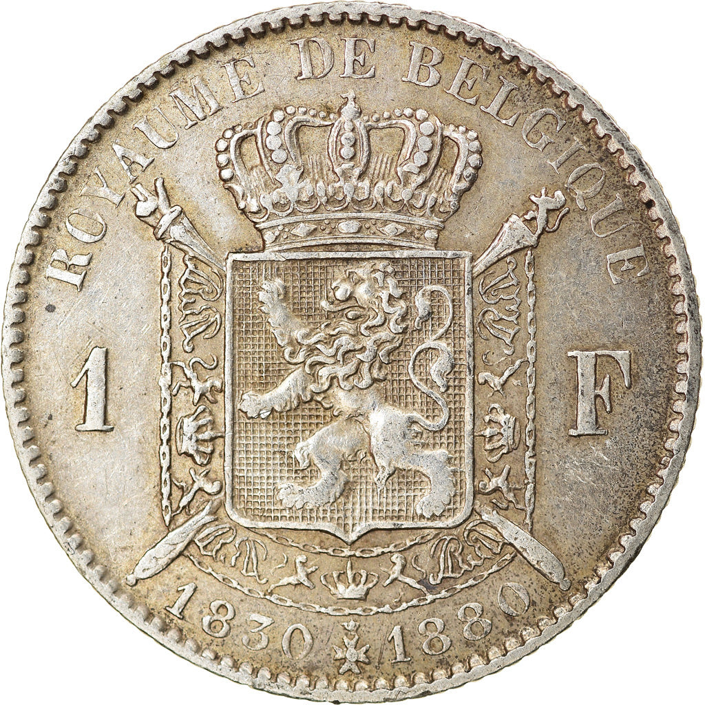 Coin, Belgium, Leopold II, Franc, 1880, EF(40-45), Silver, KM:38