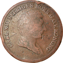 Coin, Sweden, Carl XIV Johan, 2/3 Skilling, 1836, VF(20-25), Copper, KM:641