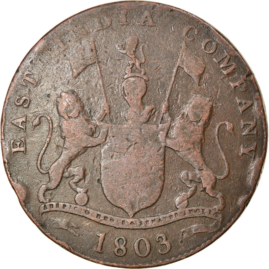 Moneta, INDIA - BRITANNICA, MADRAS PRESIDENCY, 20 Cash, 1803, Soho Mint
