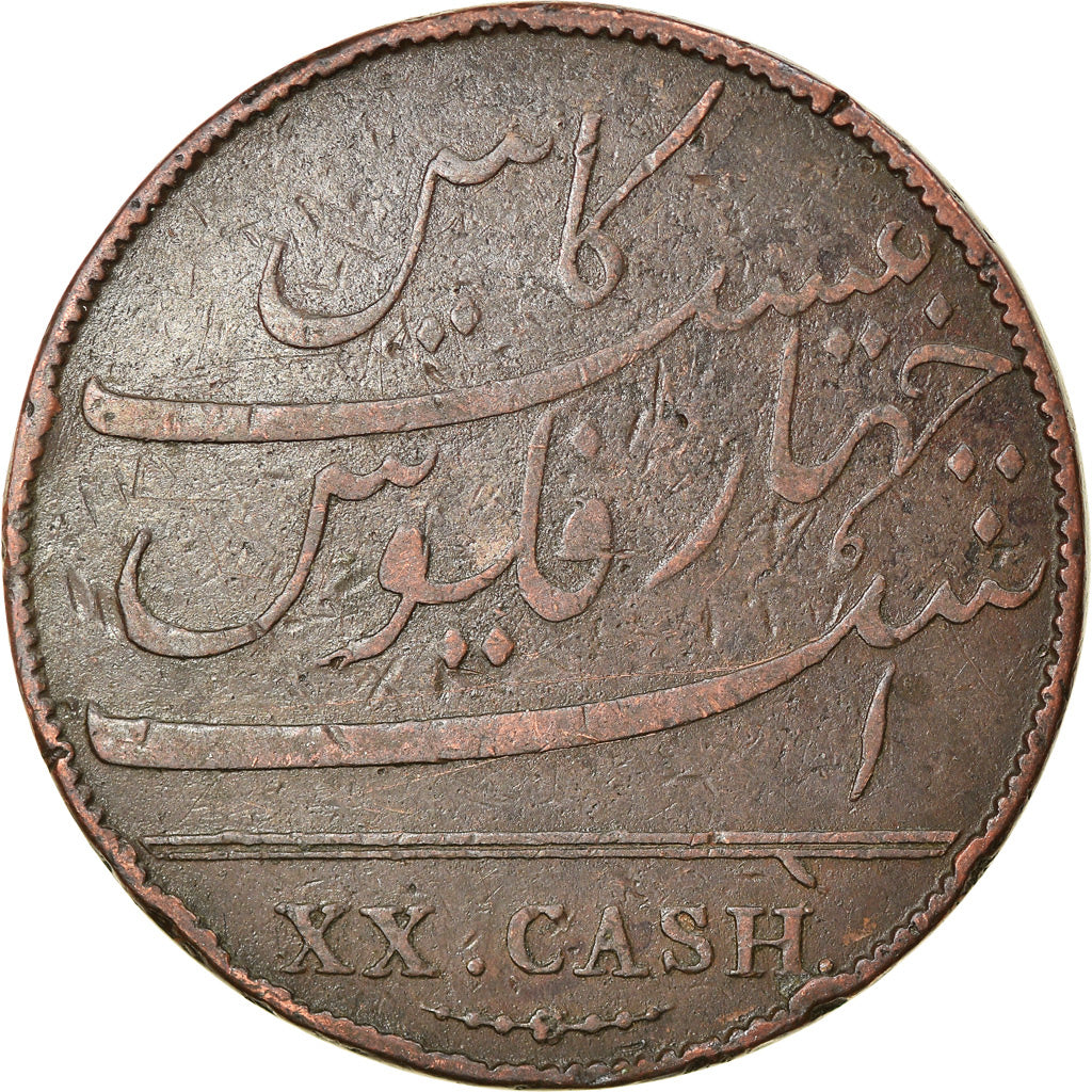 Moneta, INDIA - BRITANNICA, MADRAS PRESIDENCY, 20 Cash, 1803, Soho Mint