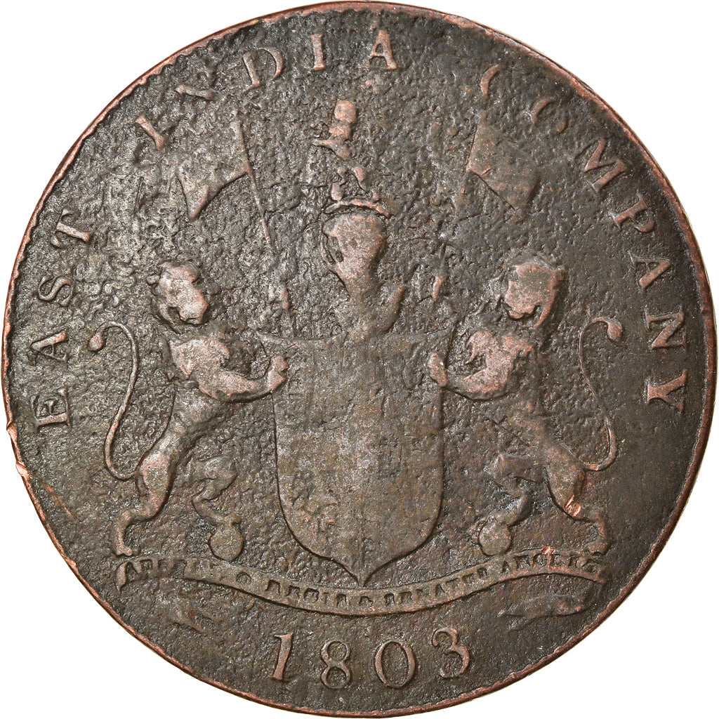 Münze, INDIA-BRITISH, MADRAS PRESIDENCY, 20 Cash, 1803, Soho Mint, Birmingham