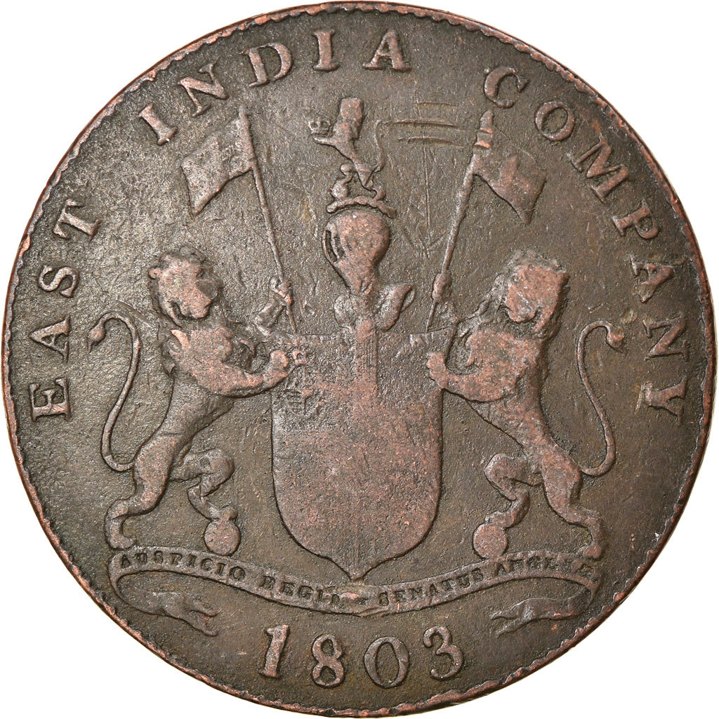 Monnaie, INDIA-BRITISH, MADRAS PRESIDENCY, 20 Cash, 1803, Soho Mint, Birmingham