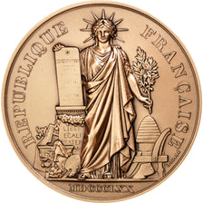 FRANCE, History, The Fifth Republic, Medal, MS(65-70), Bronze, 68, 200.00