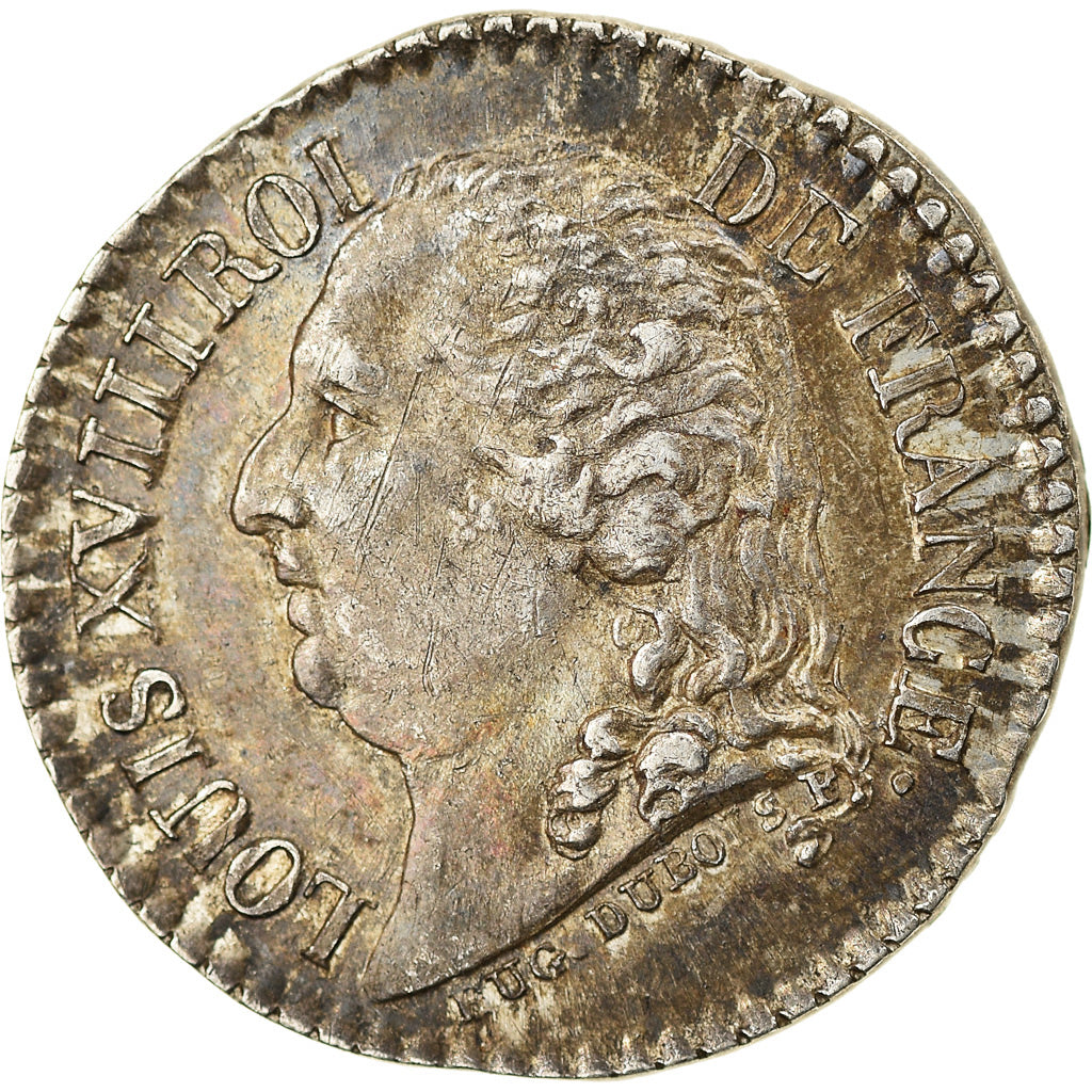 France, Medal, Louis XVIII, Quinaire, Henri IV, History, MS(60-62), Silver