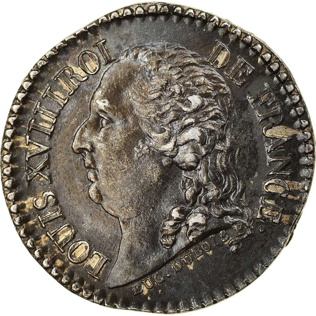 Francia, medalla, Louis XVIII, Quinaire, Henri IV, History, SC, Plata