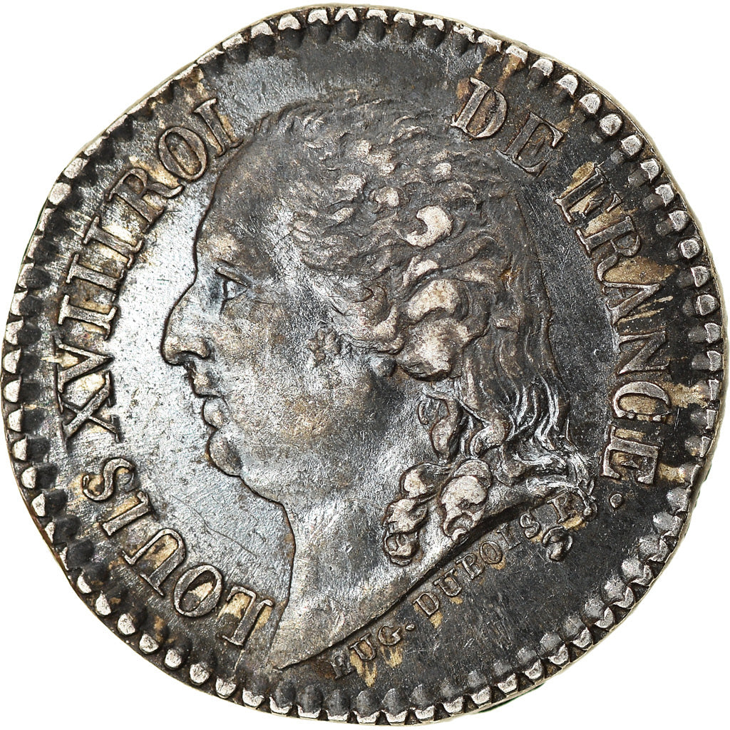 Francja, Medal, Louis XVIII, Quinaire, Henri IV, Historia, AU(55-58), Srebro