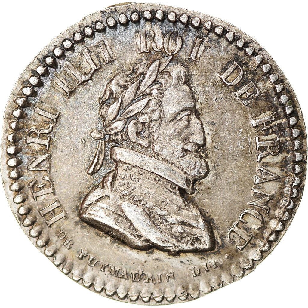 Francia, medalla, Louis XVIII, Quinaire, Henri IV, History, SC, Plata