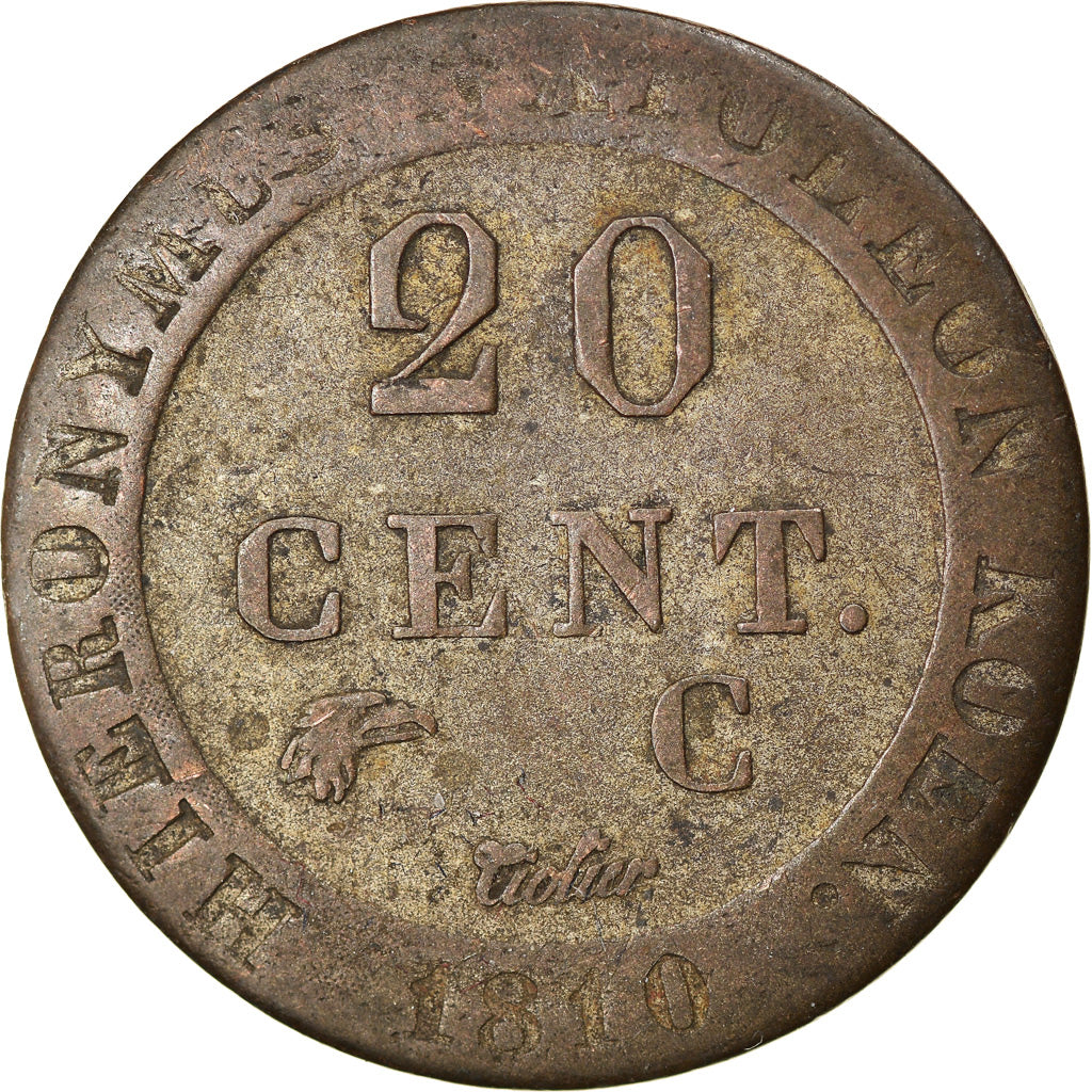 Coin, German States, WESTPHALIA, Jerome, 20 Centimes, 1810, VF(30-35), Silver
