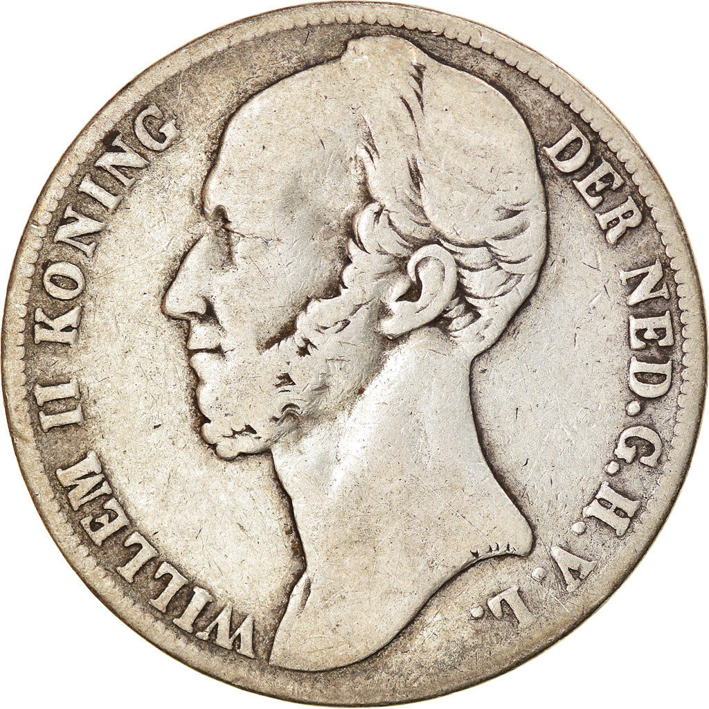 Coin, Netherlands, William II, Gulden, 1846, Utrecht, VF(20-25), Silver, KM:66