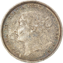 Coin, Great Britain, Victoria, 6 Pence, 1884, AU(50-53), Silver, KM:757