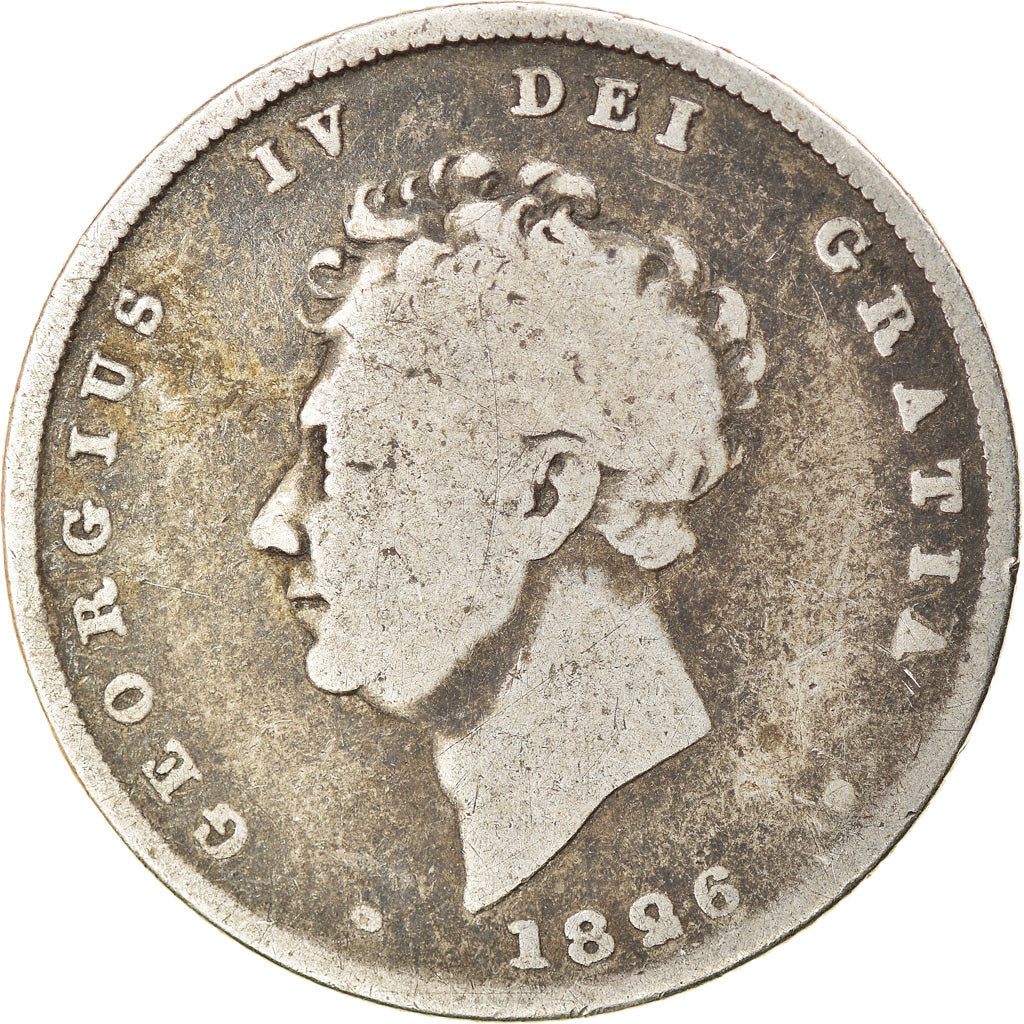 Coin, Great Britain, George IV, Shilling, 1826, F(12-15), Silver, KM:694