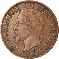 Coin, France, Napoleon III, 5 Centimes, 1864, Strasbourg, EF(40-45), KM 797.2