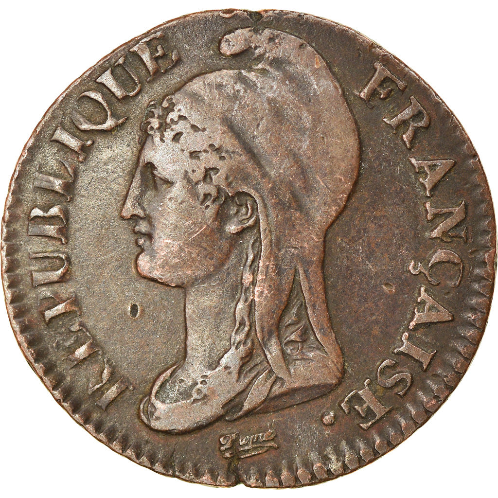 Coin, France, Dupré, 5 Centimes, AN 4, Paris, VF(30-35), Bronze, KM:635.1
