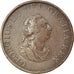 Moneta, Gran Bretagna, George III, 1/2 Penny, 1799, MB+, Rame, KM:647