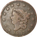 Coin, United States, Coronet Cent, Cent, 1817, U.S. Mint, Philadelphia