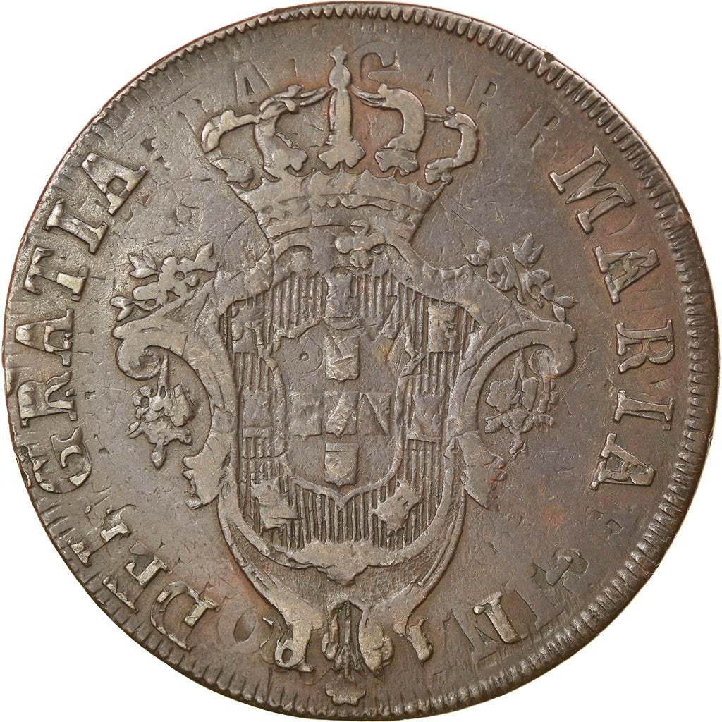 Coin, Azores, Maria I, 20 Reis, 1795, VF(30-35), Copper, KM:3