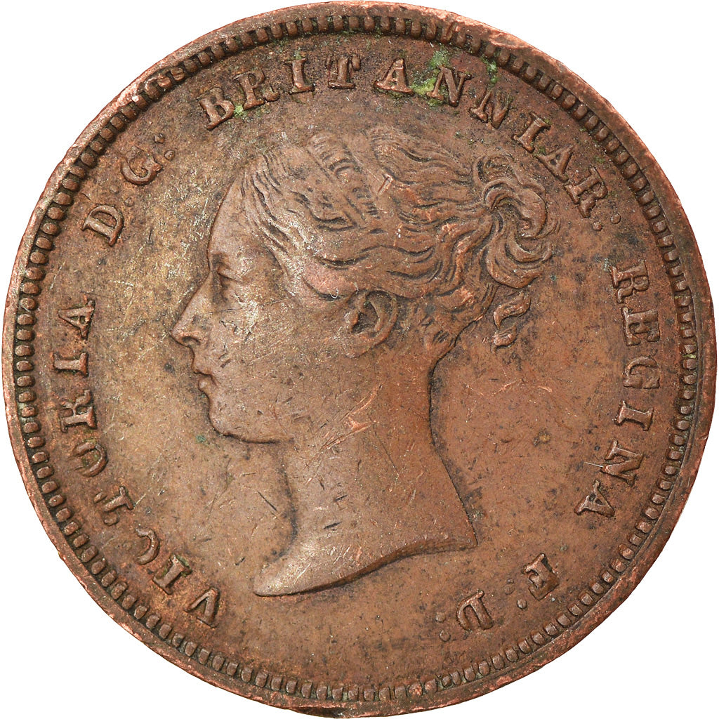 Coin, Great Britain, Victoria, 1/2 Farthing, 1844, EF(40-45), Copper, KM:738