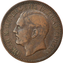Coin, Serbia, Milan I, 10 Para, 1879, EF(40-45), Bronze, KM:8