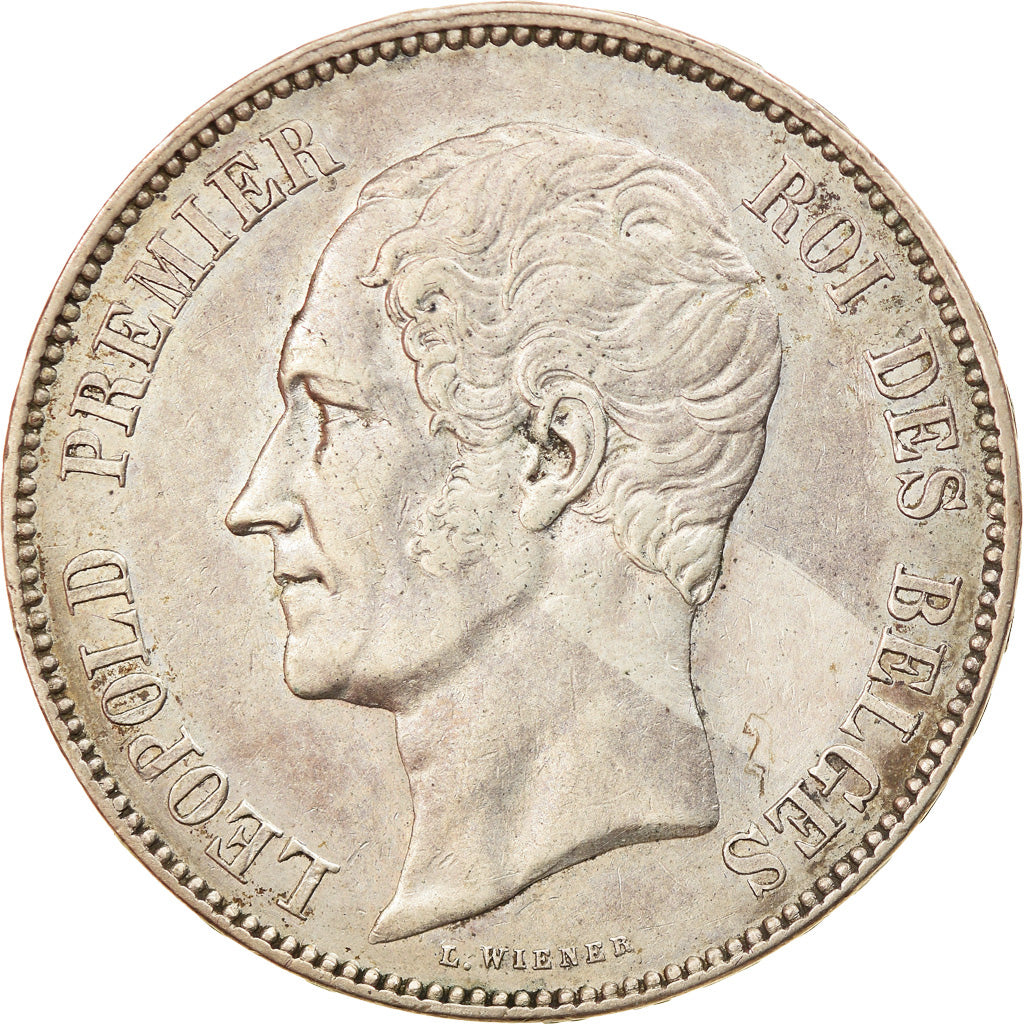 Coin, Belgium, Leopold I, 5 Francs, 5 Frank, 1850, AU(50-53), Silver, KM:17