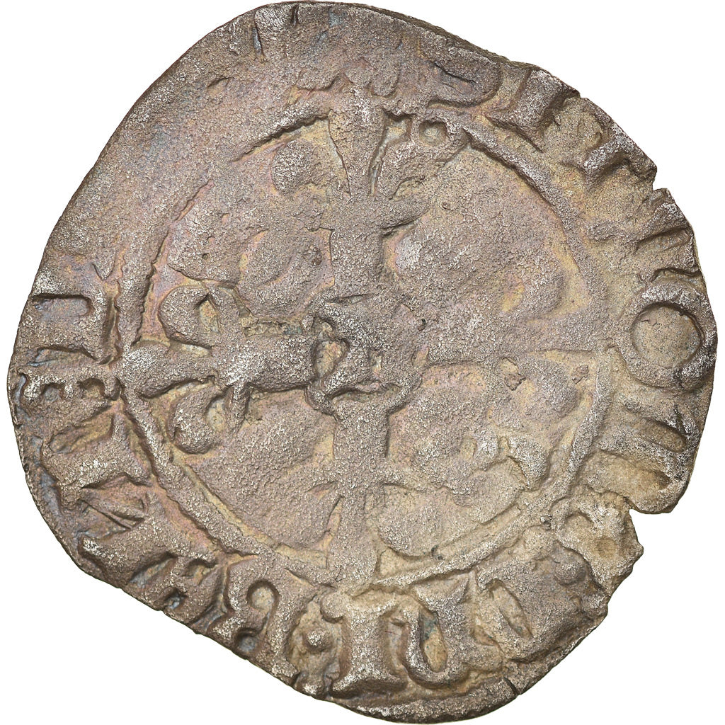 Coin, France, Henri V, Gros florette, Rouen, VF(20-25), Billon, Duplessy:435B