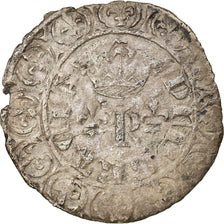 Moeda, França, Charles V, Blanc au K, VF(30-35), Prata, Duplessy:363