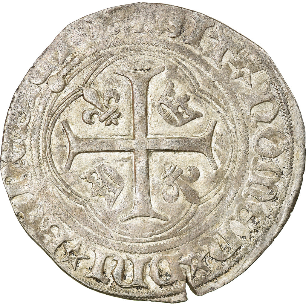 Moneta, Francia, Charles VIII, Blanc à la couronne, Paris, BB, Biglione
