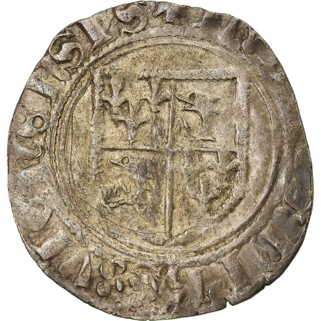 Moneda, Francia, Dauphiné, Louis II, Petit Blanc, Romans, BC+, Vellón