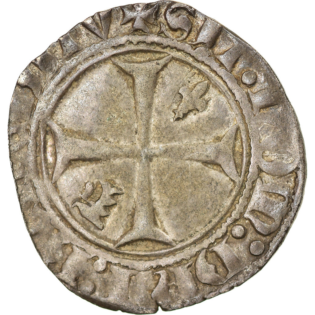 Moneda, Francia, Dauphiné, Louis II, Petit Blanc, Romans, BC+, Vellón