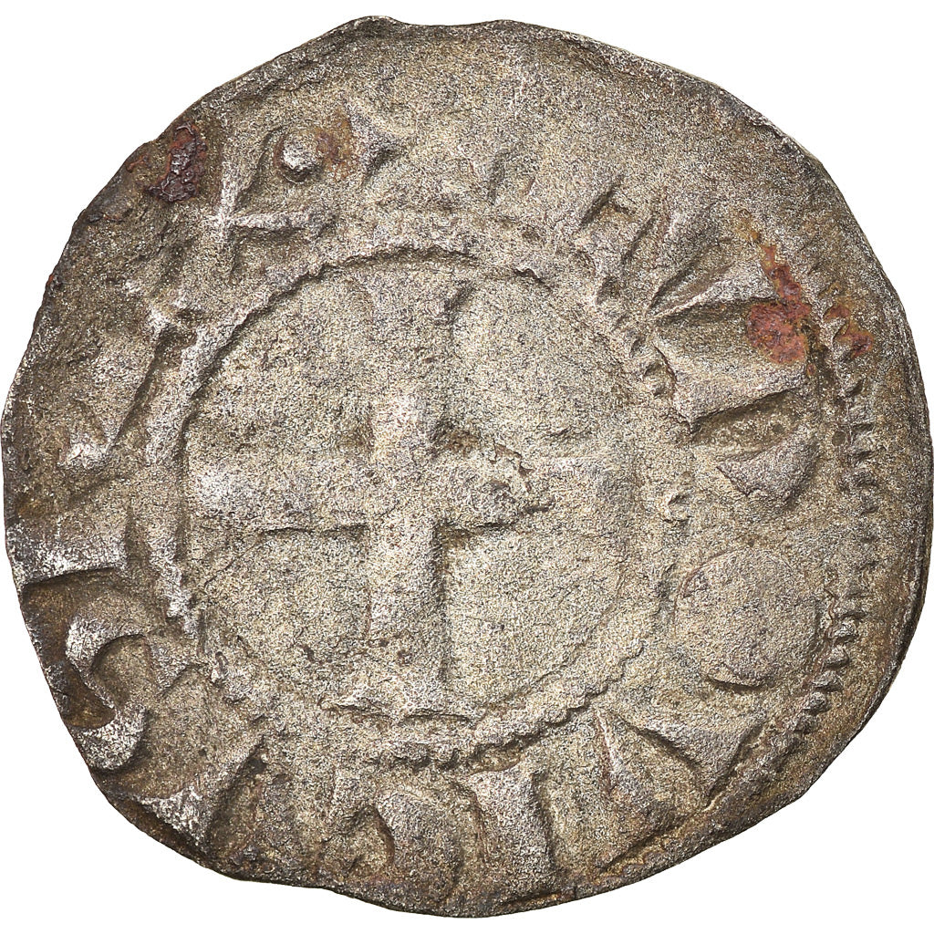 Moneta, Francia, Louis VIII-IX, Denier Tournois, MB+, Biglione, Duplessy:188