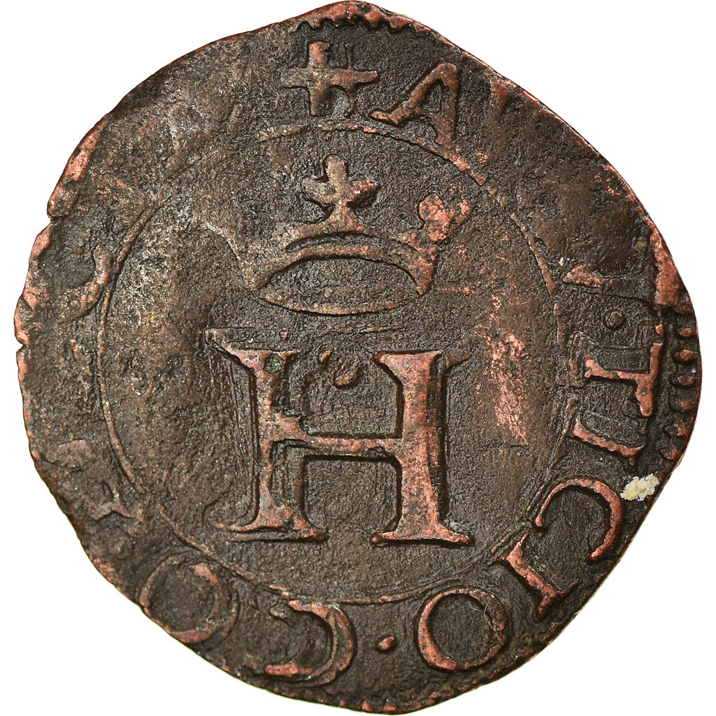 Coin, Italy, Desana, Agostino Tizzone, Liard, 1581, VF(30-35), Billon