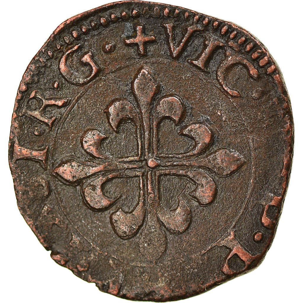 Coin, Italy, Desana, Agostino Tizzone, Liard, 1581, VF(30-35), Billon